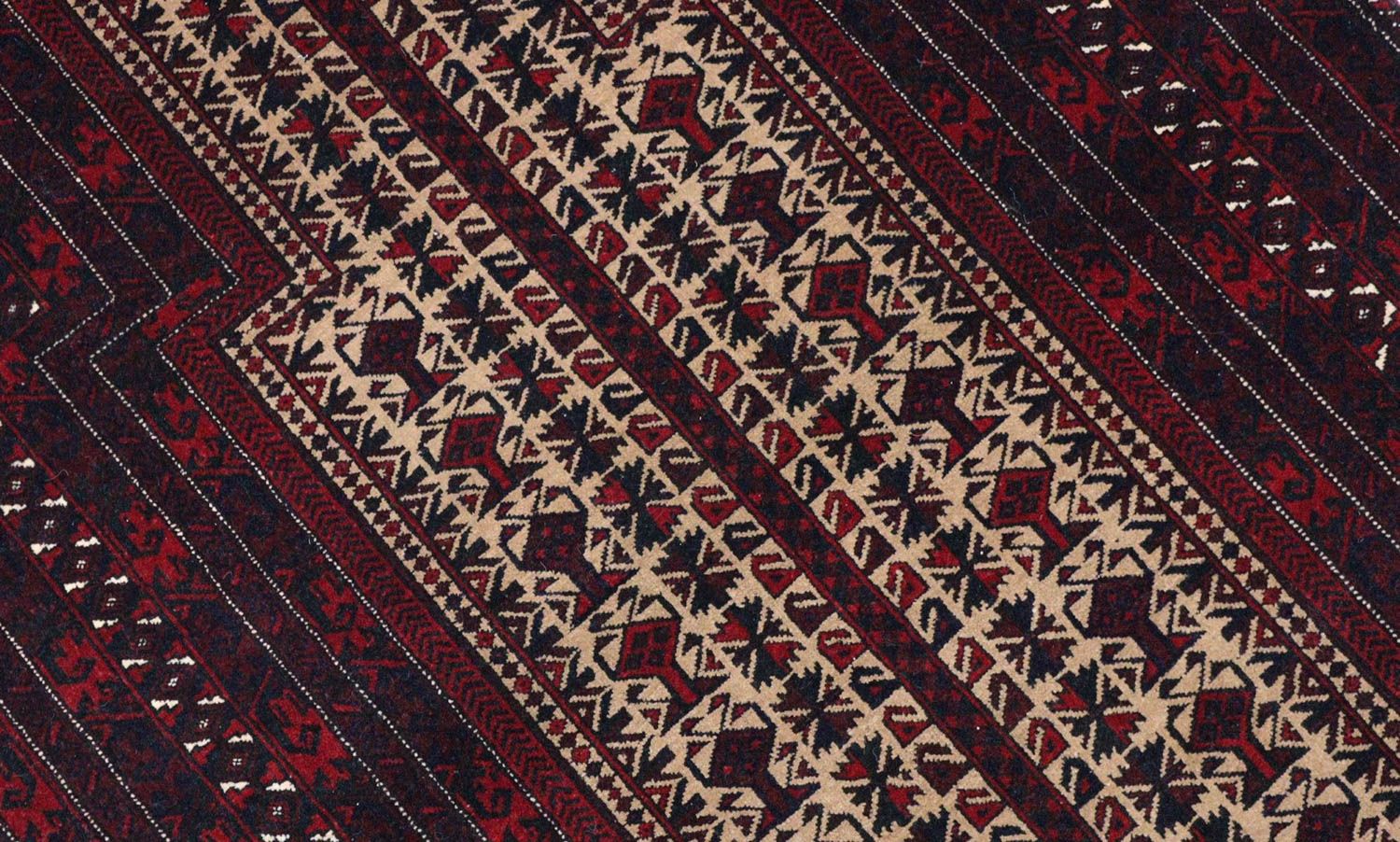 Afghan Teppich 120 x 80 cm - dunkelrot - Image 2