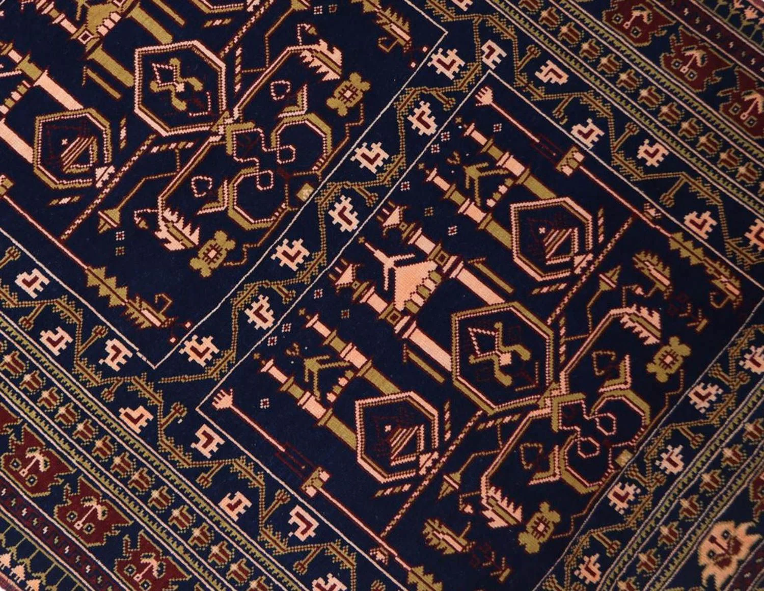 Afghan Teppich 131 x 87 cm - dunkelblau - Image 2