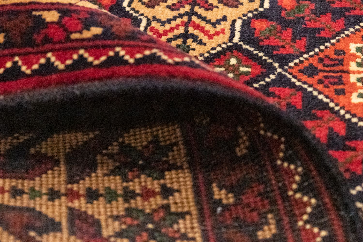 Afghan Teppich 150 x 100 cm - gelb - Image 4
