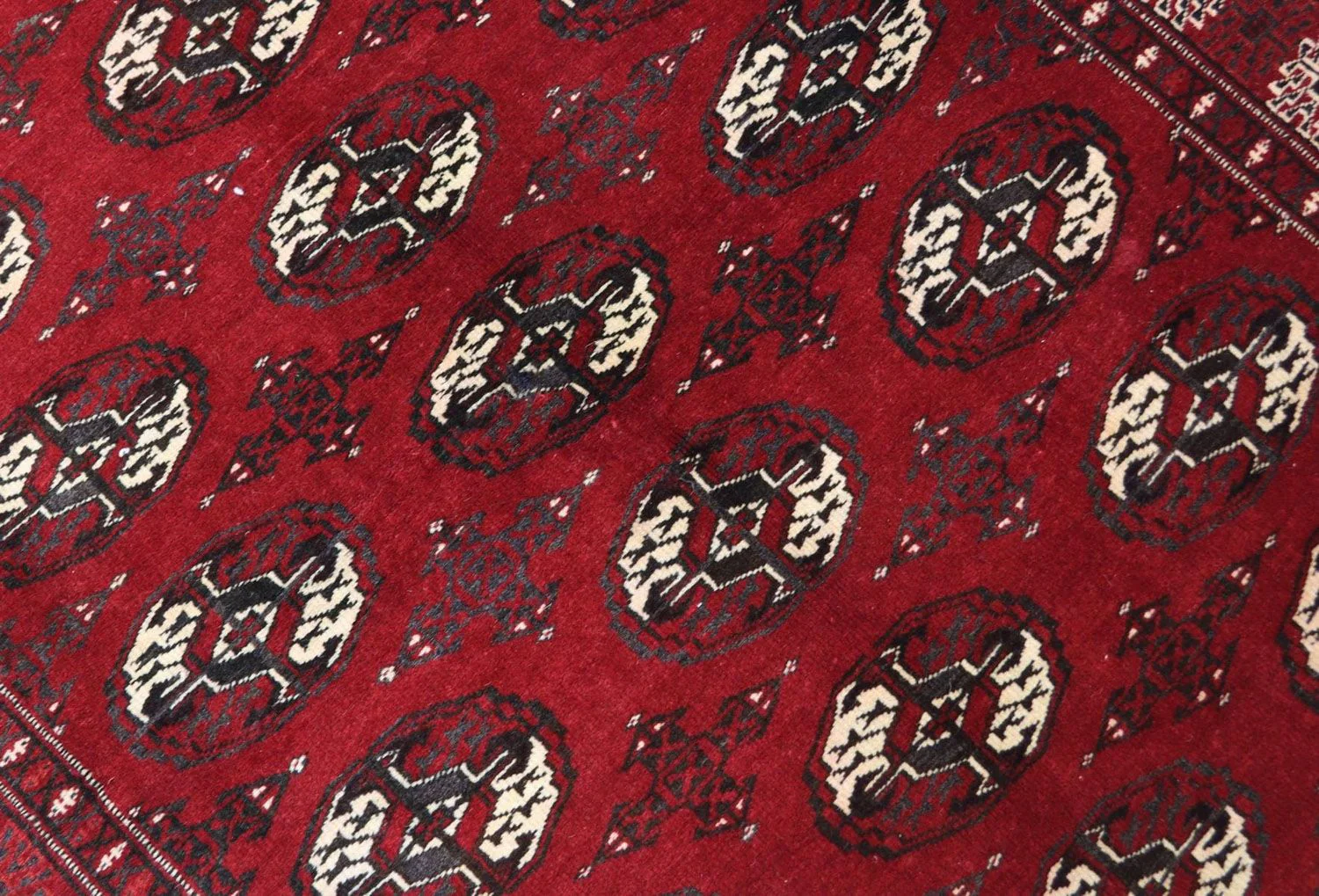 Afghan Teppich 152 x 118 cm - dunkelrot - Image 2