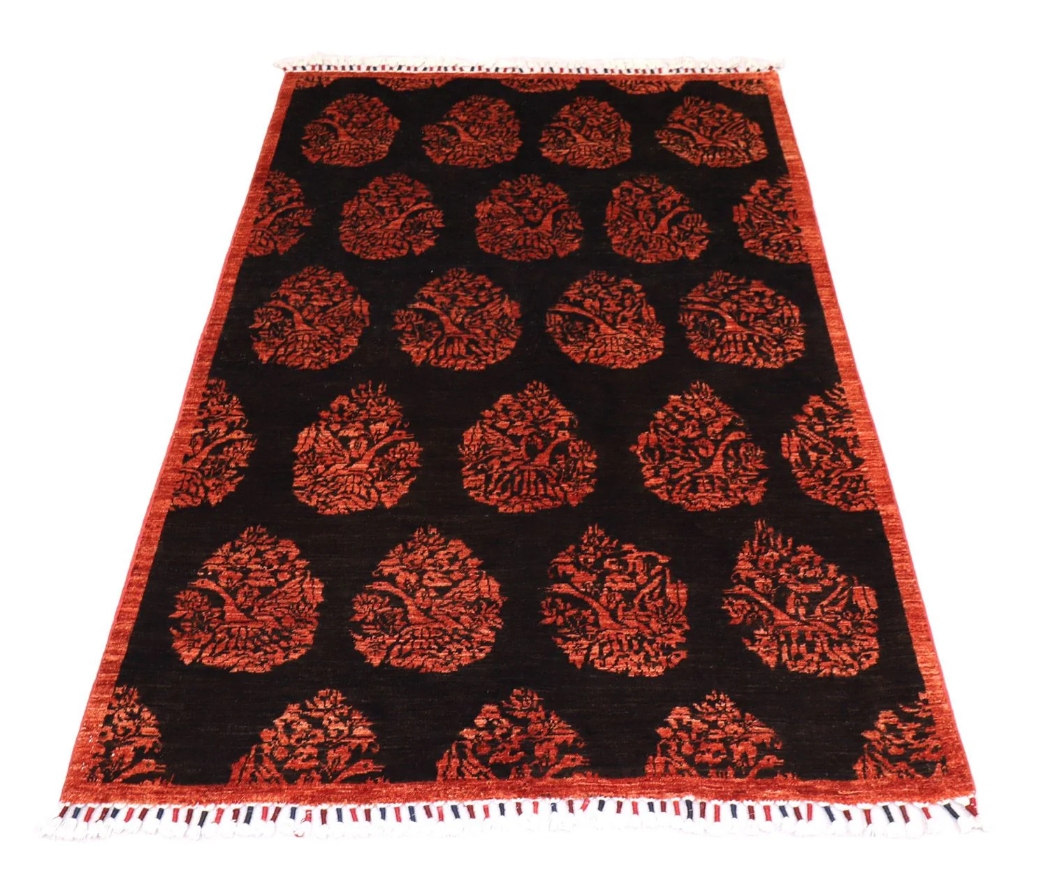 Afghan Teppich 180 x 127 cm - dunkelrot - Image 2