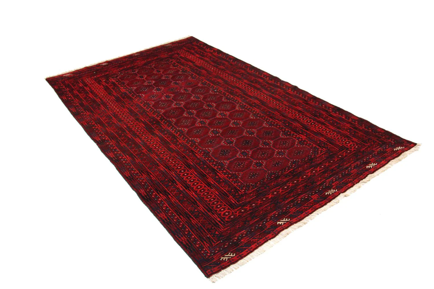 Afghan Teppich 230 x 140 cm - rot - Image 3