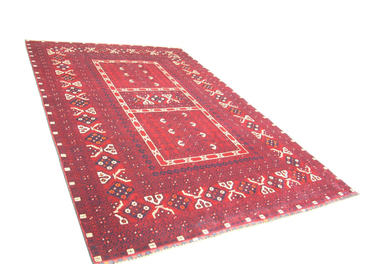 Afghan Teppich 230 x 177 cm - rot - Image 3