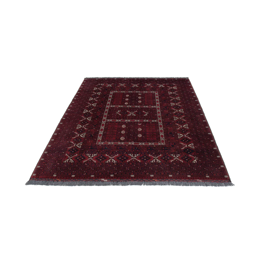 Afghan Teppich - 239 x 163 cm - dunkelrot - Image 6