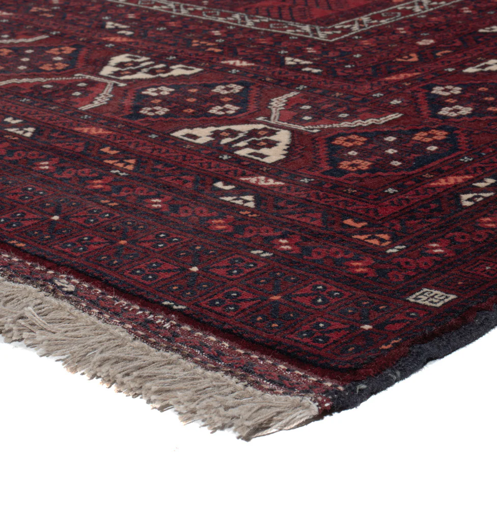 Afghan Teppich - 242 x 165 cm - dunkelrot - Image 4