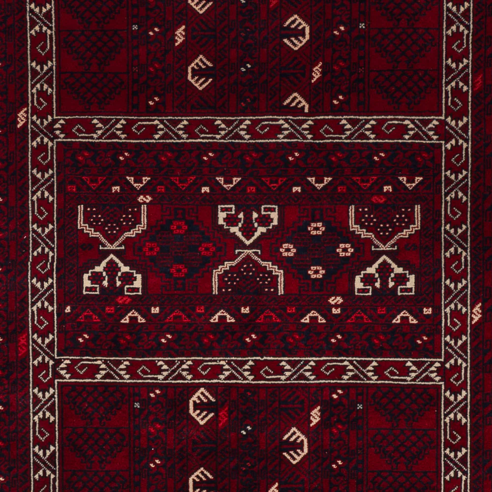 Afghan Teppich - 242 x 166 cm - dunkelrot - Image 2