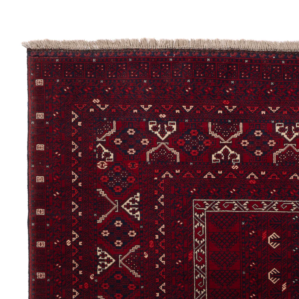Afghan Teppich - 242 x 166 cm - dunkelrot - Image 3