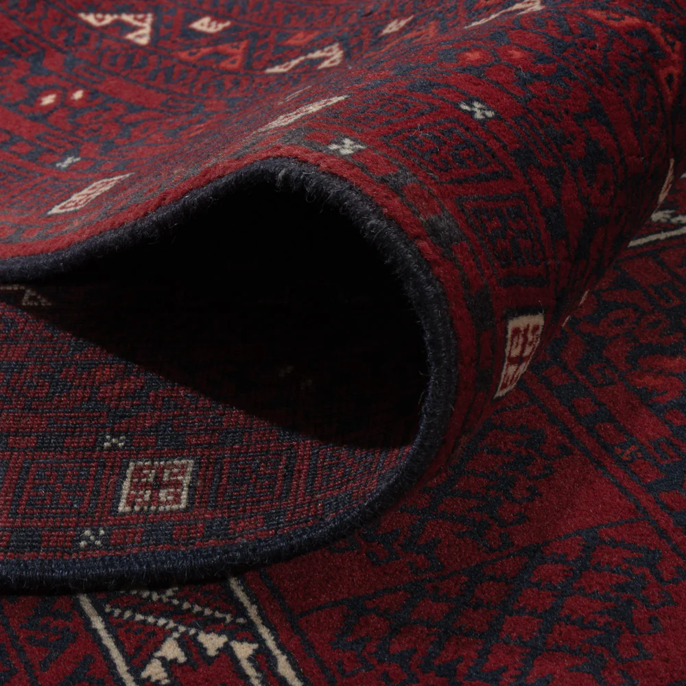 Afghan Teppich - 242 x 166 cm - dunkelrot - Image 5