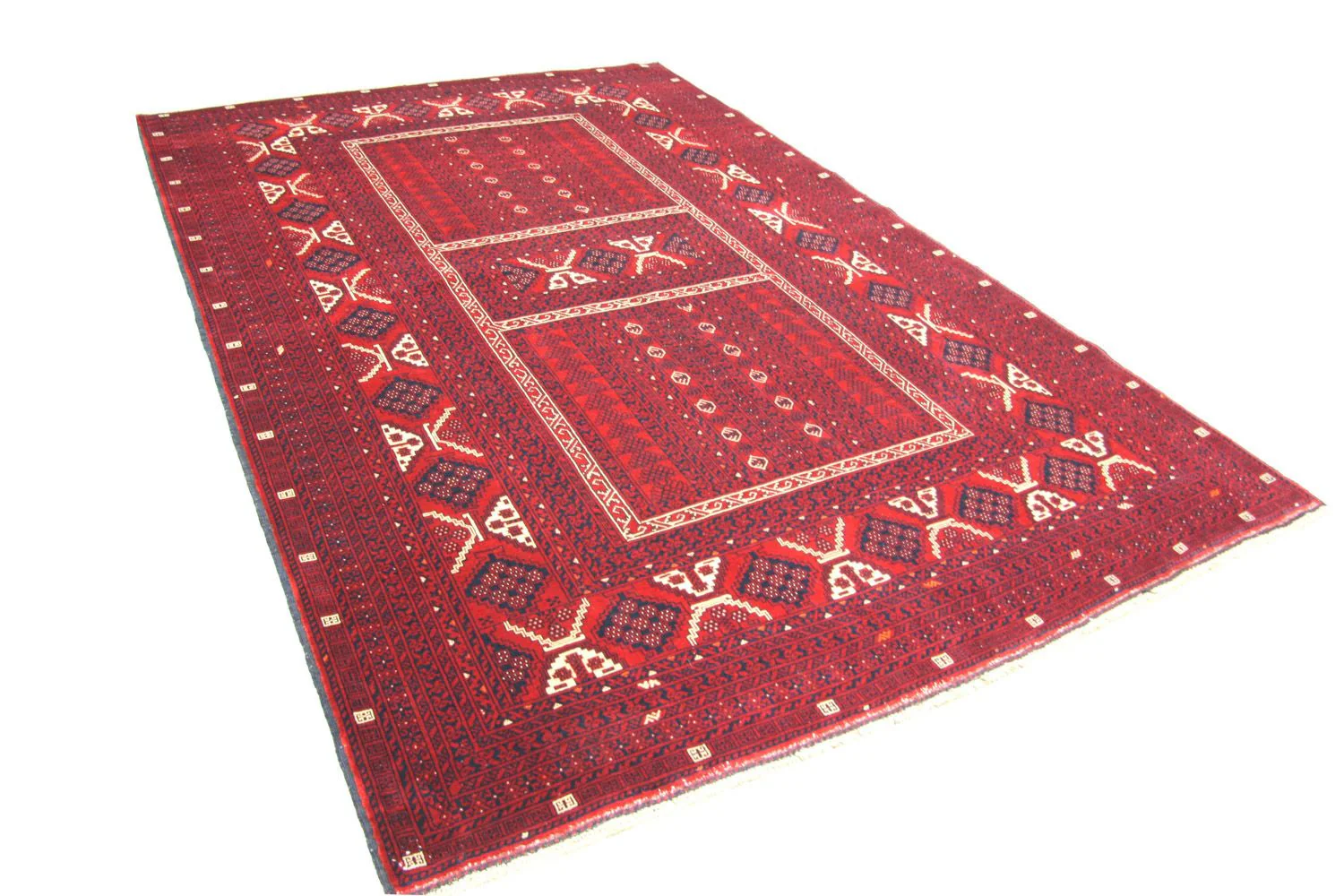 Afghan Teppich 246 x 163 cm - rot - Image 3