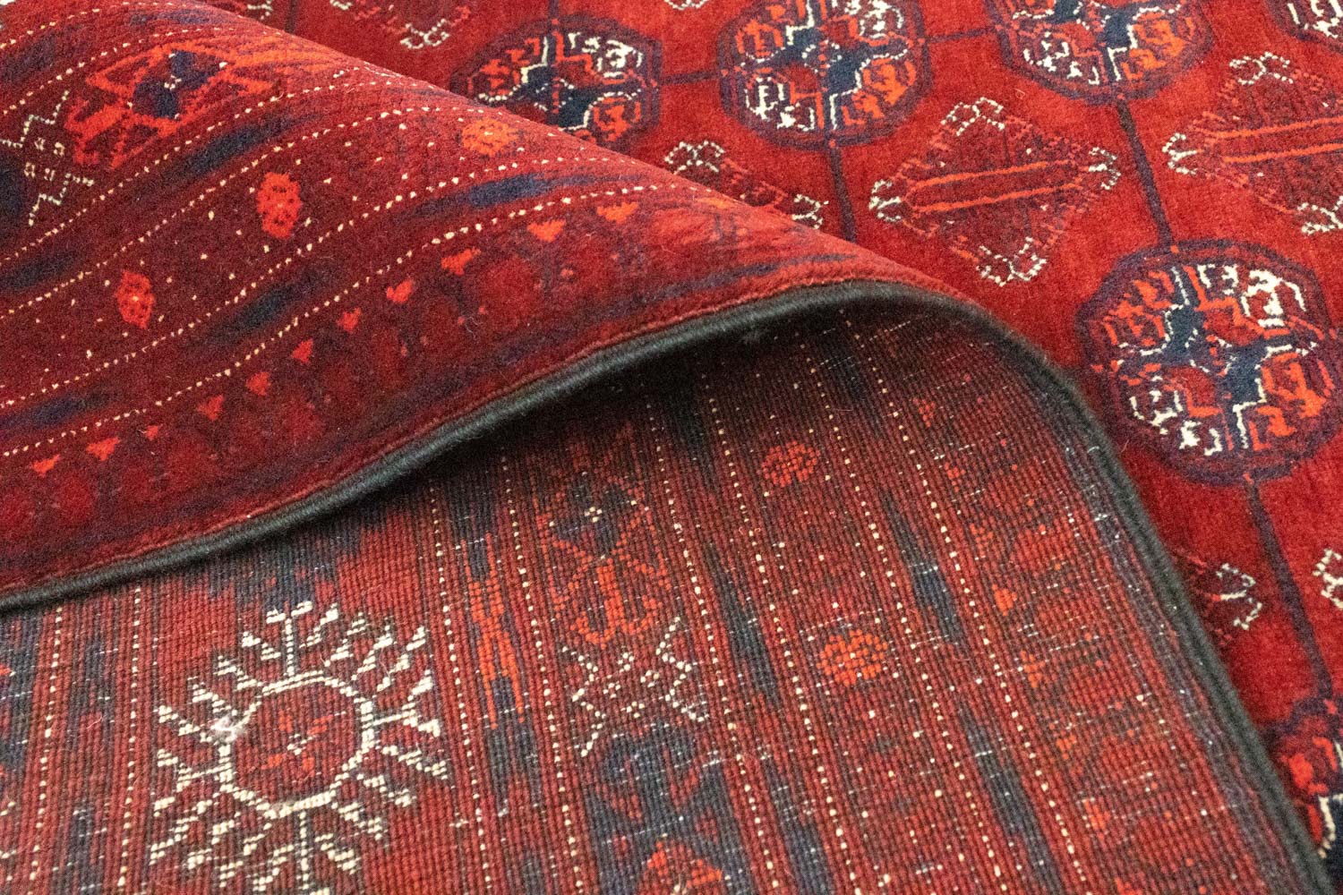 Afghan Teppich - Buchara 301 x 196 cm - dunkelrot - Image 4