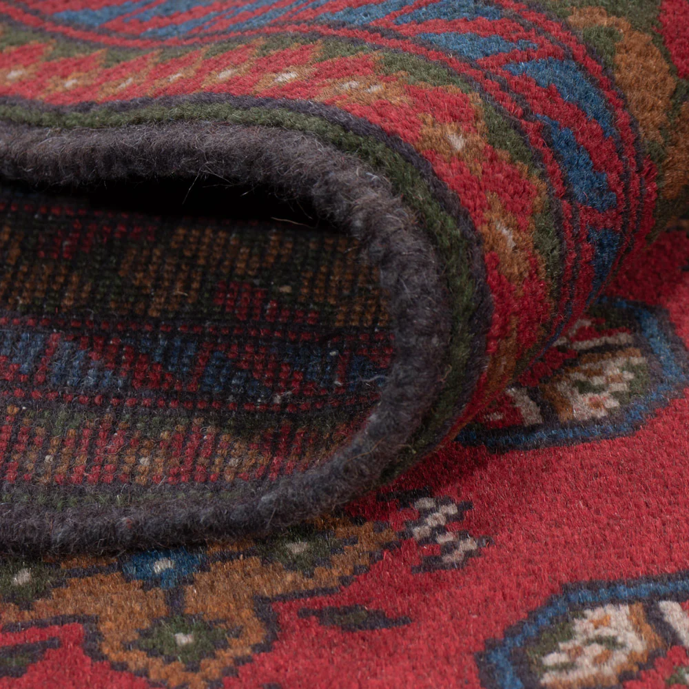 Afghan Teppich - Filpa - 196 x 152 cm - dunkelrot - Image 5