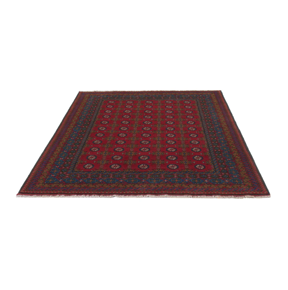 Afghan Teppich - Filpa - 196 x 152 cm - dunkelrot - Image 6
