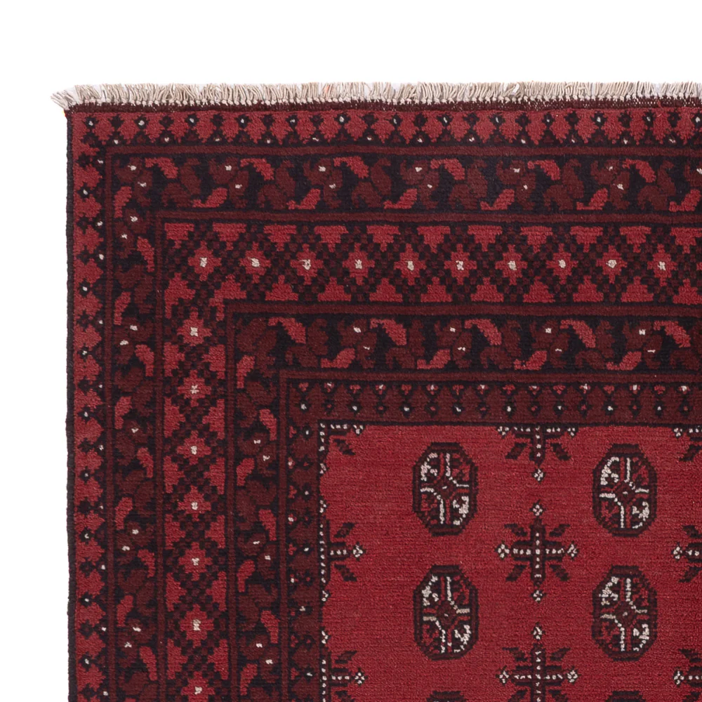 Afghan Teppich - Filpa - 199 x 149 cm - dunkelrot - Image 3