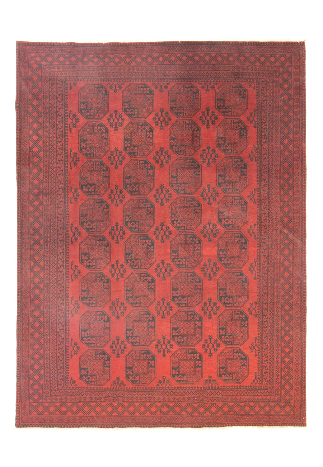 Afghan Teppich - Filpa 345 x 256 cm - dunkelrot