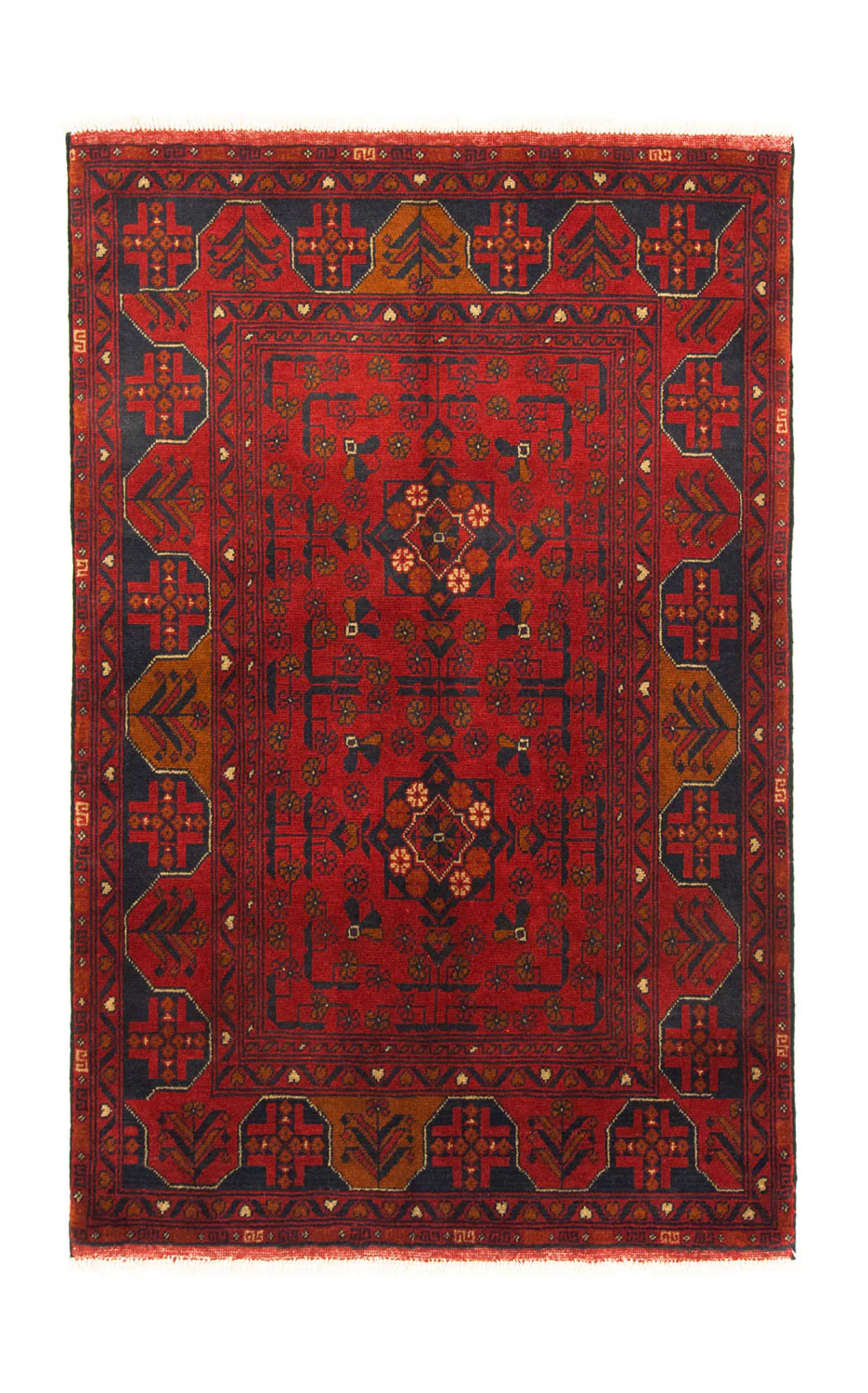 Afghan Teppich - Kunduz 154 x 100 cm - rot