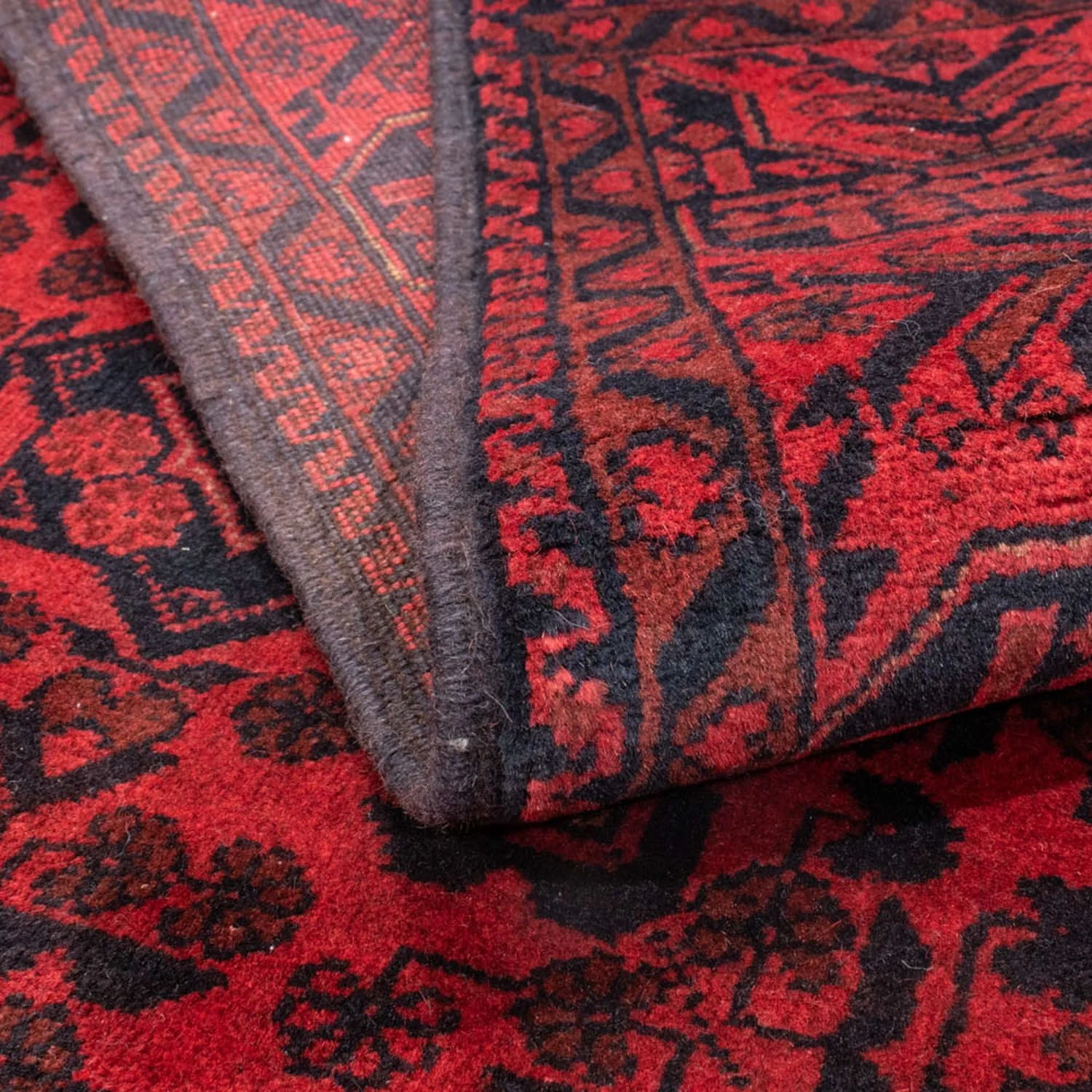 Afghan Teppich - Kunduz 187 x 122 cm - rot - Image 4