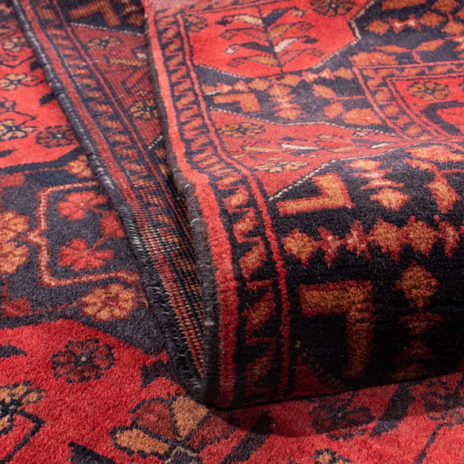 Afghan Teppich - Kunduz 193 x 129 cm - rot - Image 4