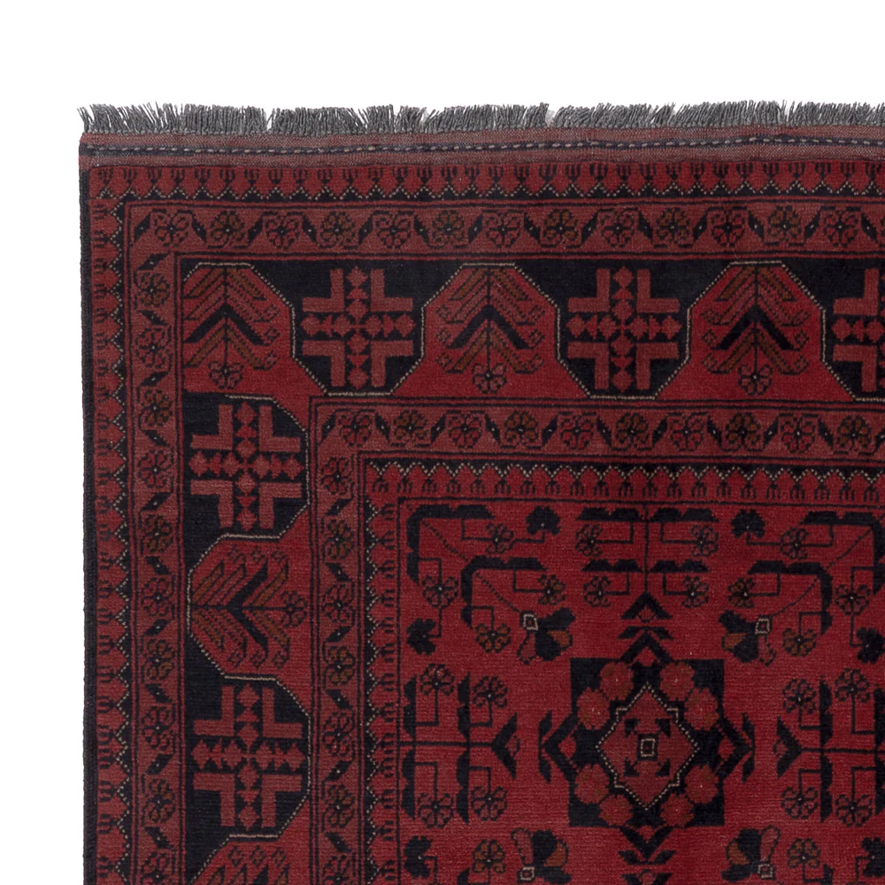 Afghan Teppich - Kunduz - 194 x 148 cm - rot - Image 3
