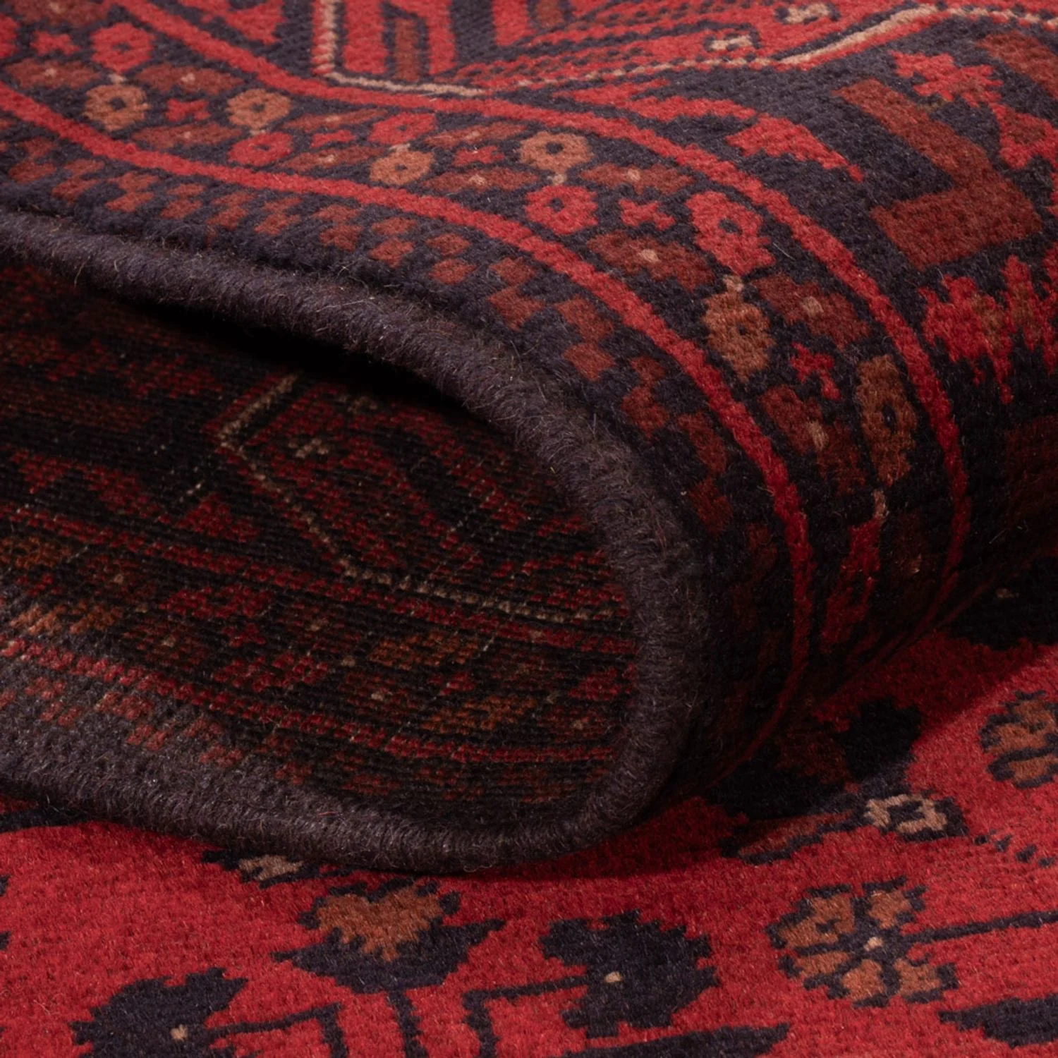 Afghan Teppich - Kunduz - 195 x 125 cm - dunkelrot - Image 4