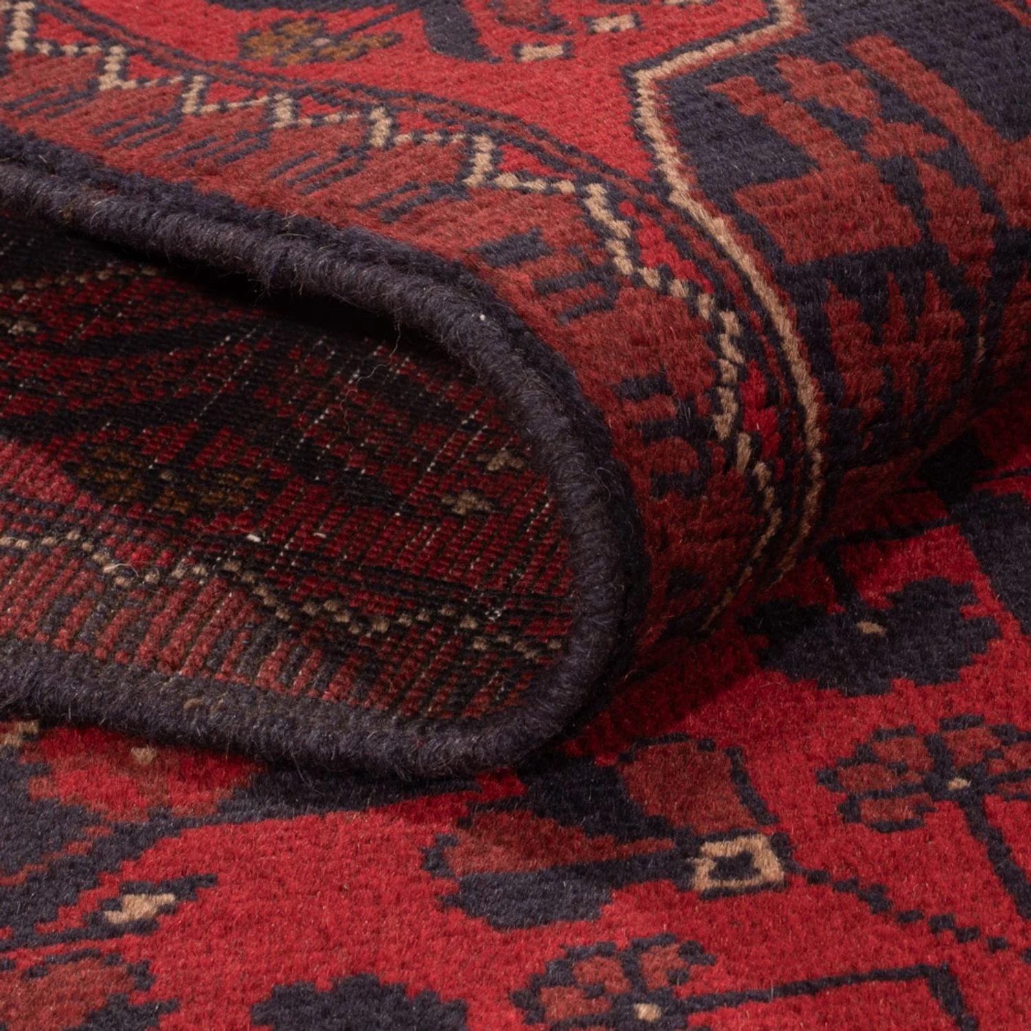 Afghan Teppich - Kunduz - 196 x 121 cm - dunkelrot - Image 4