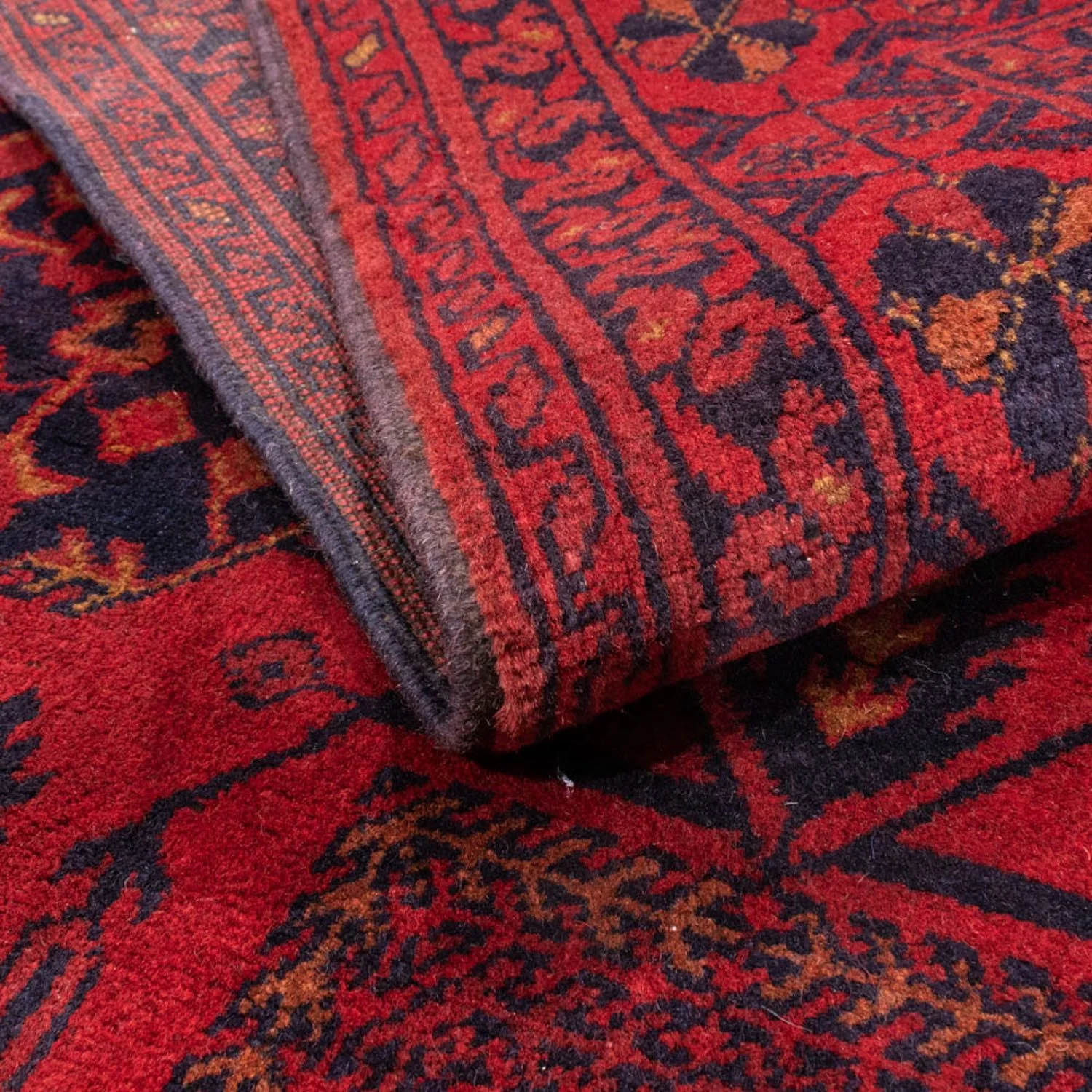 Afghan Teppich - Kunduz 196 x 130 cm - rot - Image 4