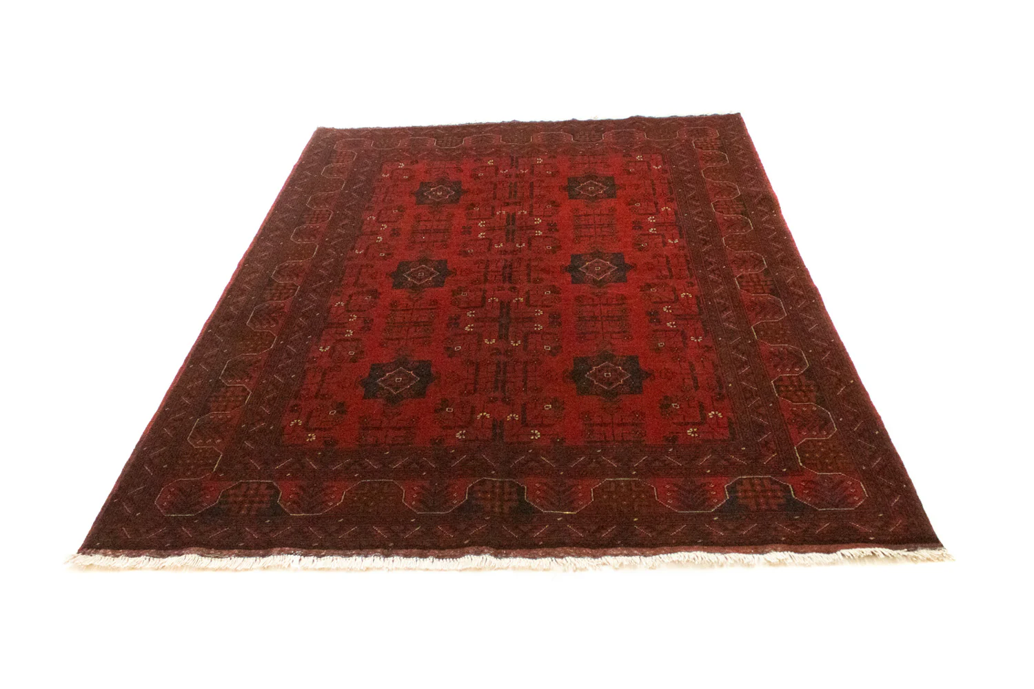 Afghan Teppich - Kunduz 197 x 149 cm - rot - Image 5