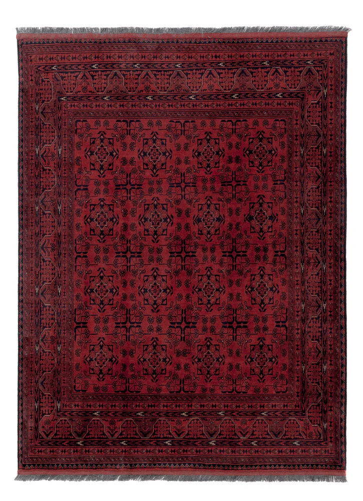 Afghan Teppich - Kunduz - 198 x 148 cm - rot
