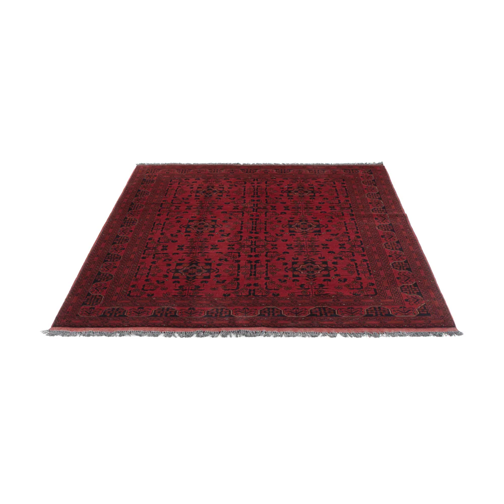 Afghan Teppich - Kunduz - 198 x 153 cm - rot - Image 6
