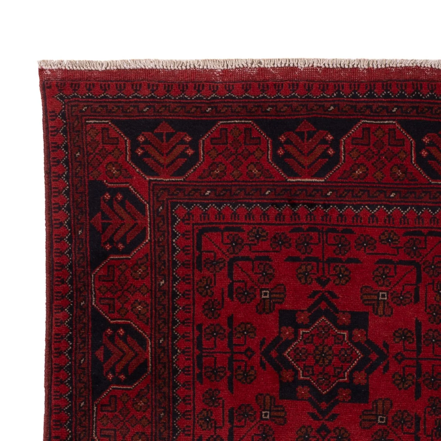 Afghan Teppich - Kunduz - 199 x 124 cm - dunkelrot - Image 3