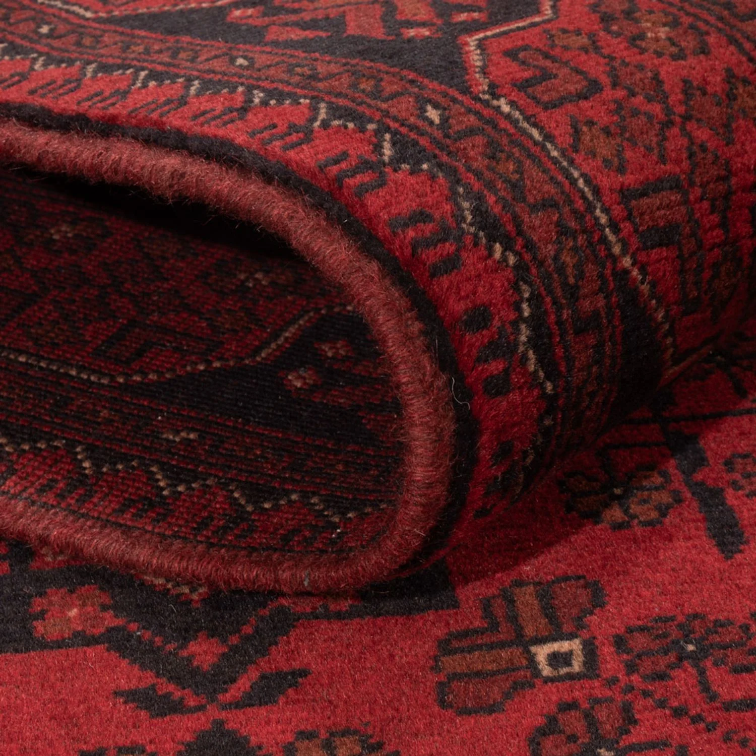 Afghan Teppich - Kunduz - 199 x 124 cm - dunkelrot - Image 4