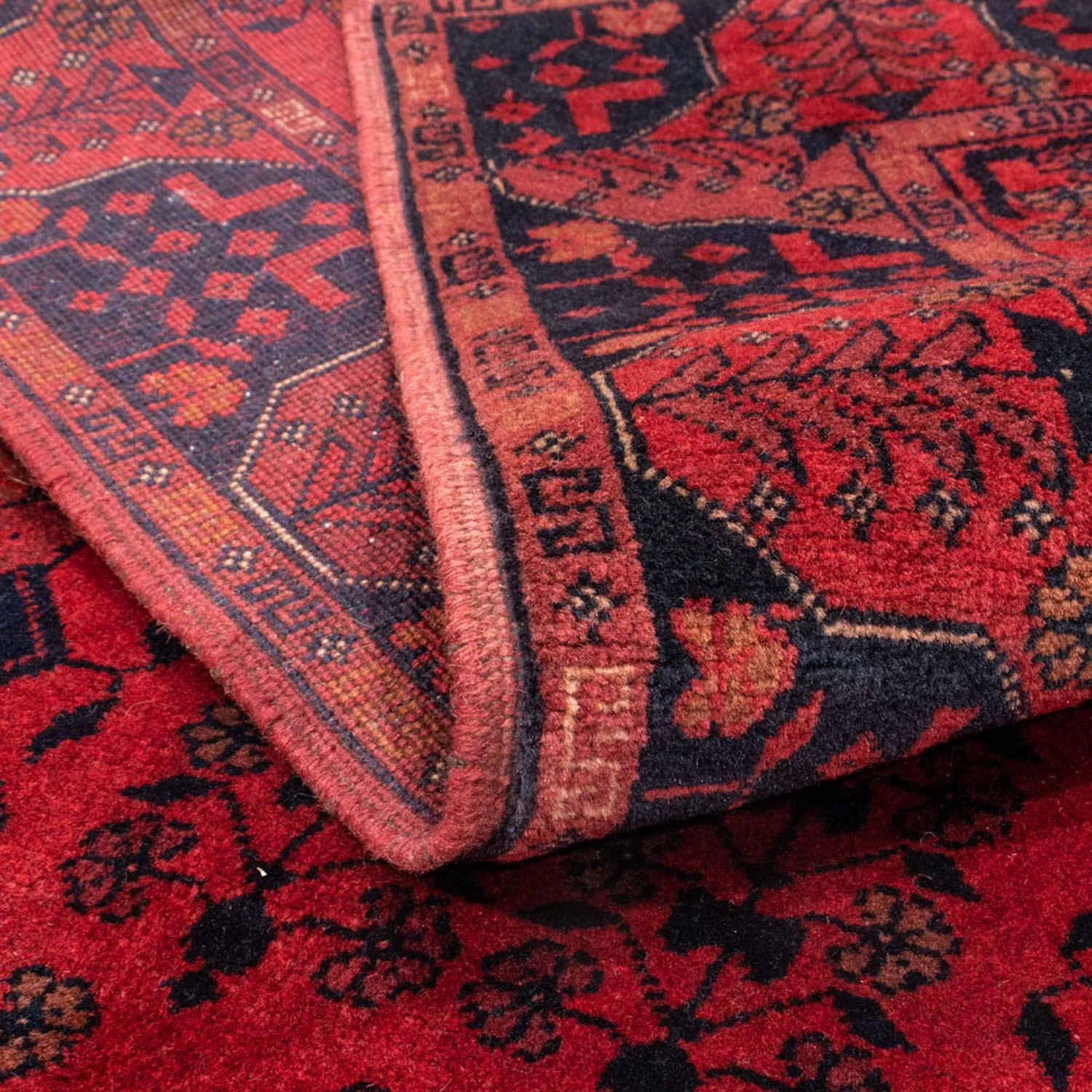 Afghan Teppich - Kunduz 200 x 130 cm - rot - Image 4