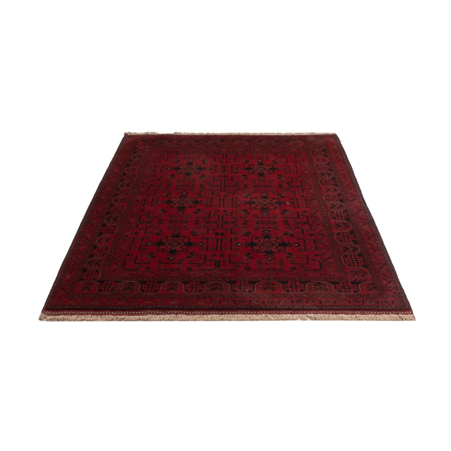 Afghan Teppich - Kunduz - 201 x 130 cm - dunkelrot - Image 5