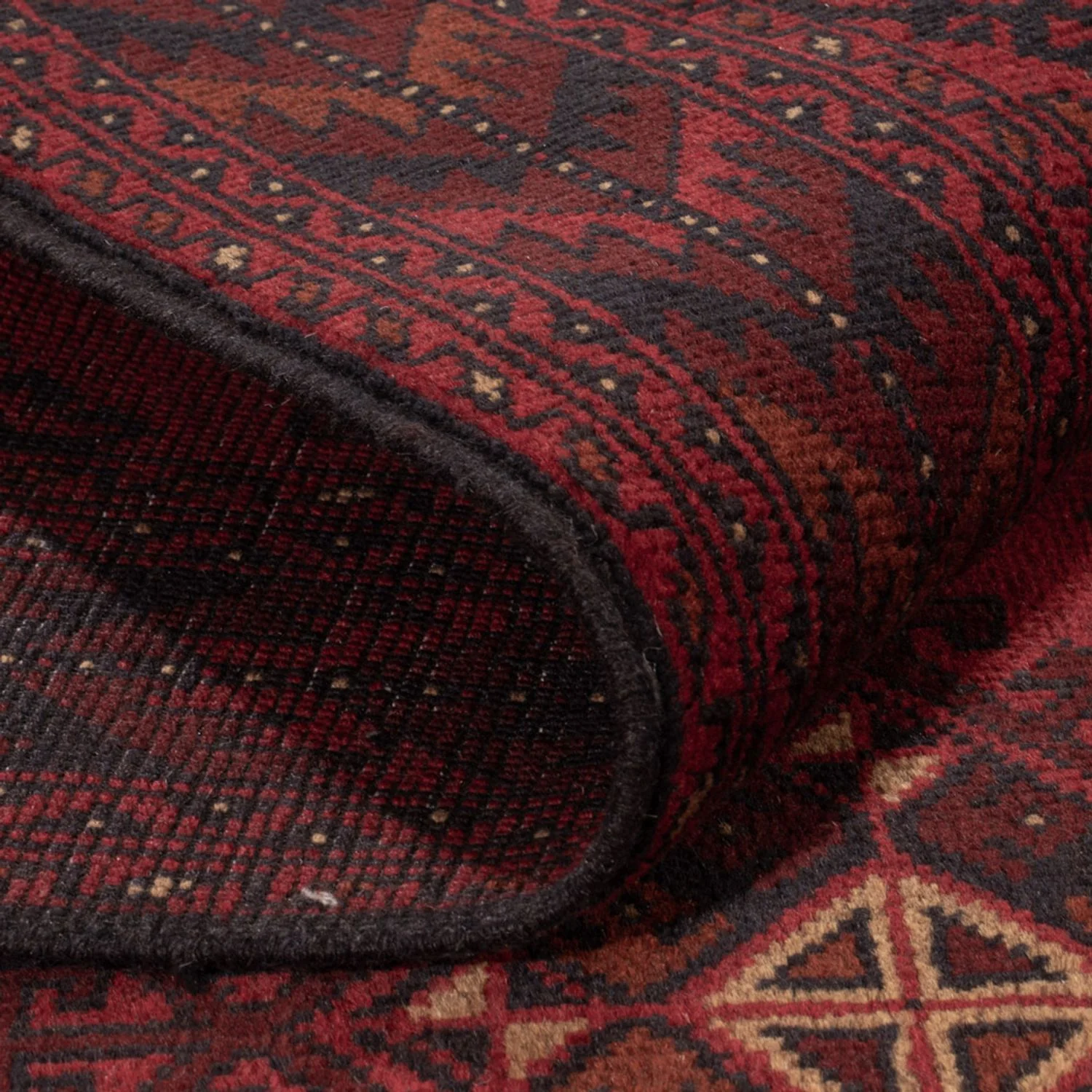 Afghan Teppich - Kunduz - 207 x 125 cm - rot - Image 4