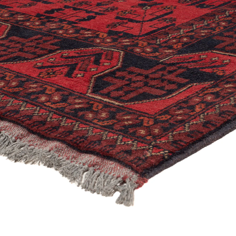 Afghan Teppich - Kunduz - 221 x 174 cm - rot - Image 4