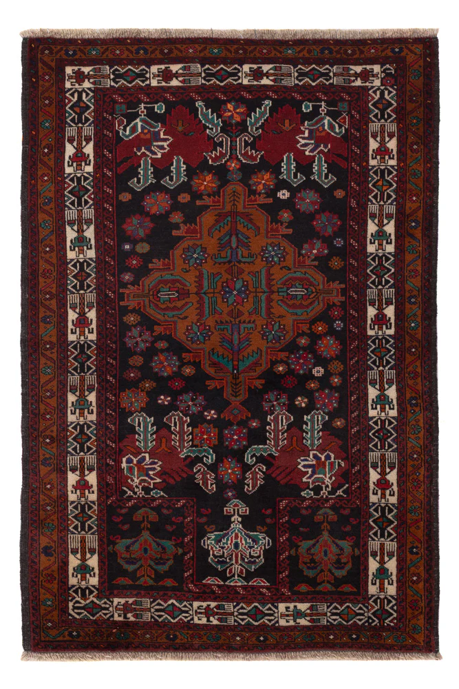 Belutsch Teppich - 140 x 90 cm - mehrfarbig