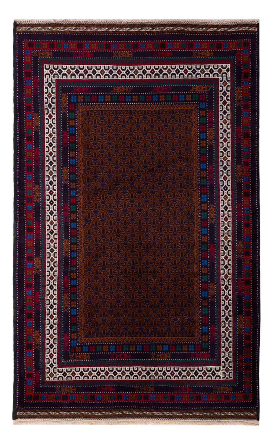 Belutsch Teppich - 185 x 120 cm - dunkelrot