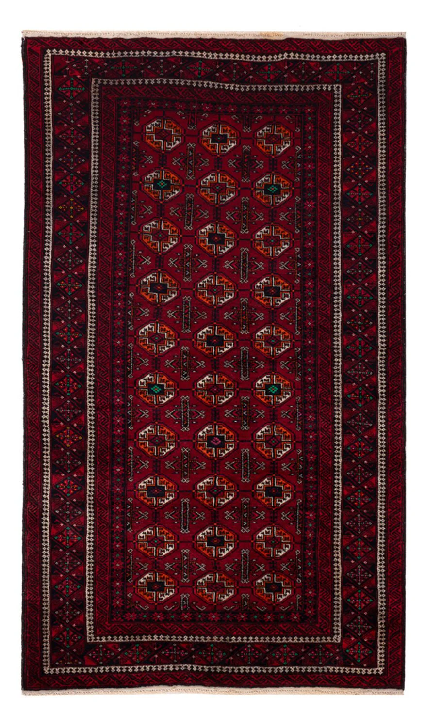 Belutsch Teppich - 190 x 111 cm - dunkelrot