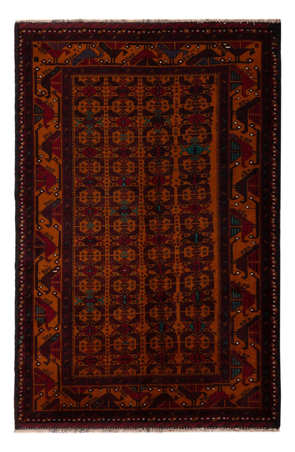 Belutsch Teppich - 190 x 126 cm - dunkelrot