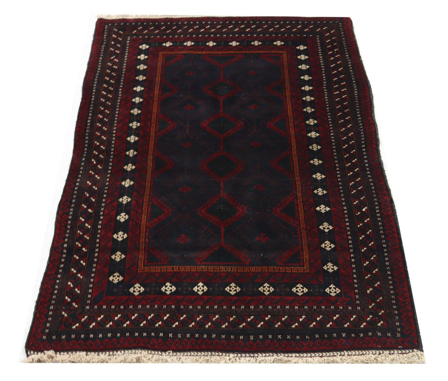 Belutsch Teppich 191 x 115 cm - dunkelrot