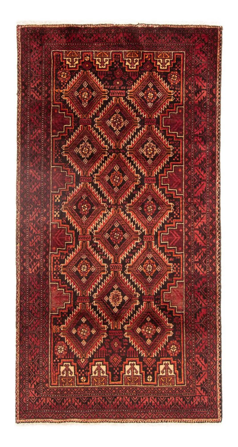 Belutsch Teppich 196 x 97 cm - mehrfarbig