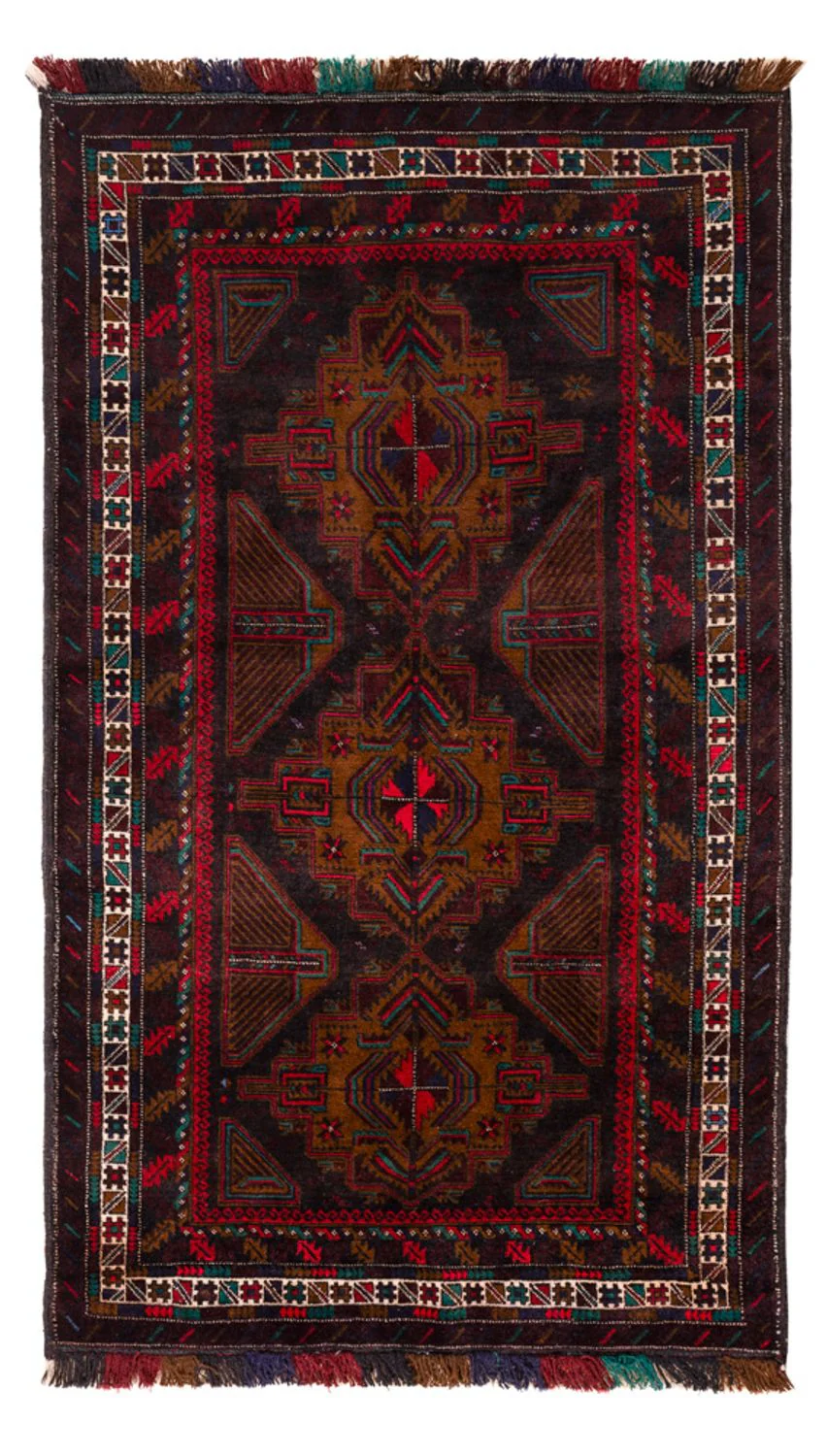 Belutsch Teppich - 198 x 116 cm - dunkelrot