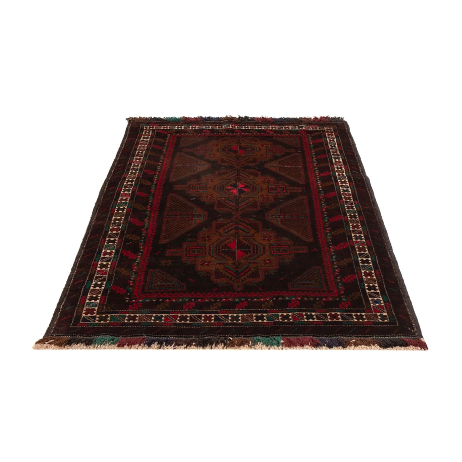 Belutsch Teppich - 198 x 116 cm - dunkelrot - Image 5