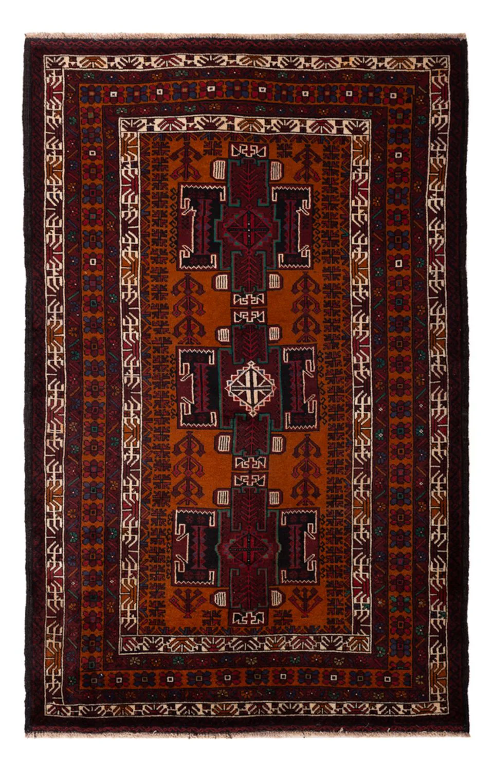 Belutsch Teppich - 198 x 123 cm - dunkelrot