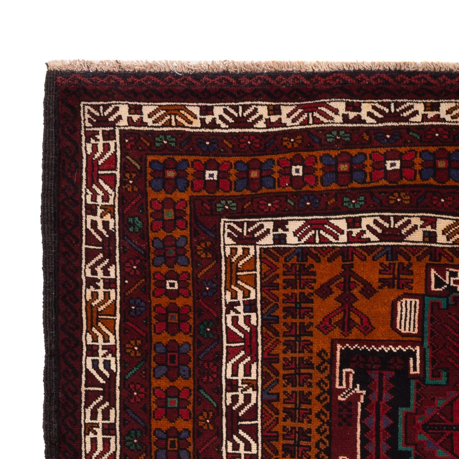 Belutsch Teppich - 198 x 123 cm - dunkelrot - Image 3