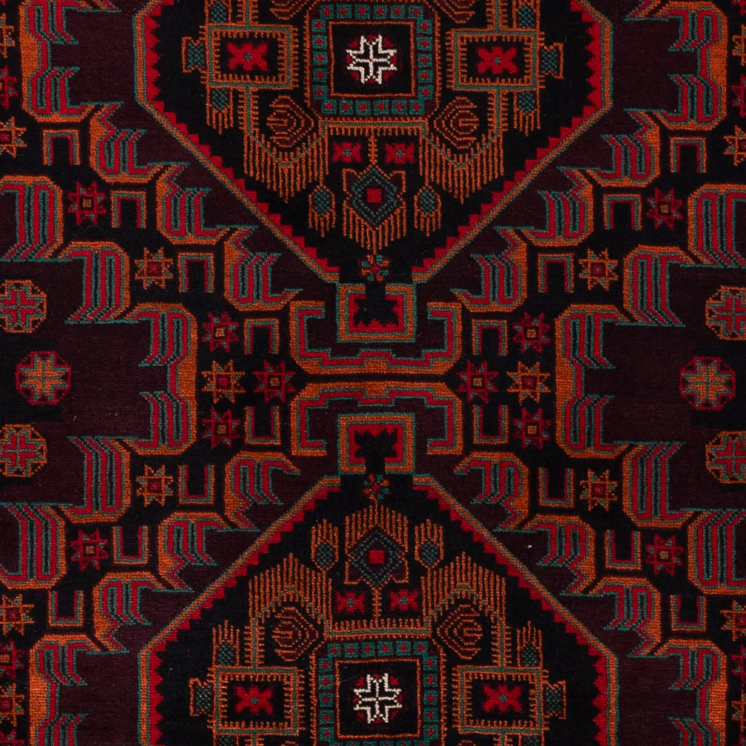 Belutsch Teppich - 206 x 117 cm - dunkelrot - Image 2