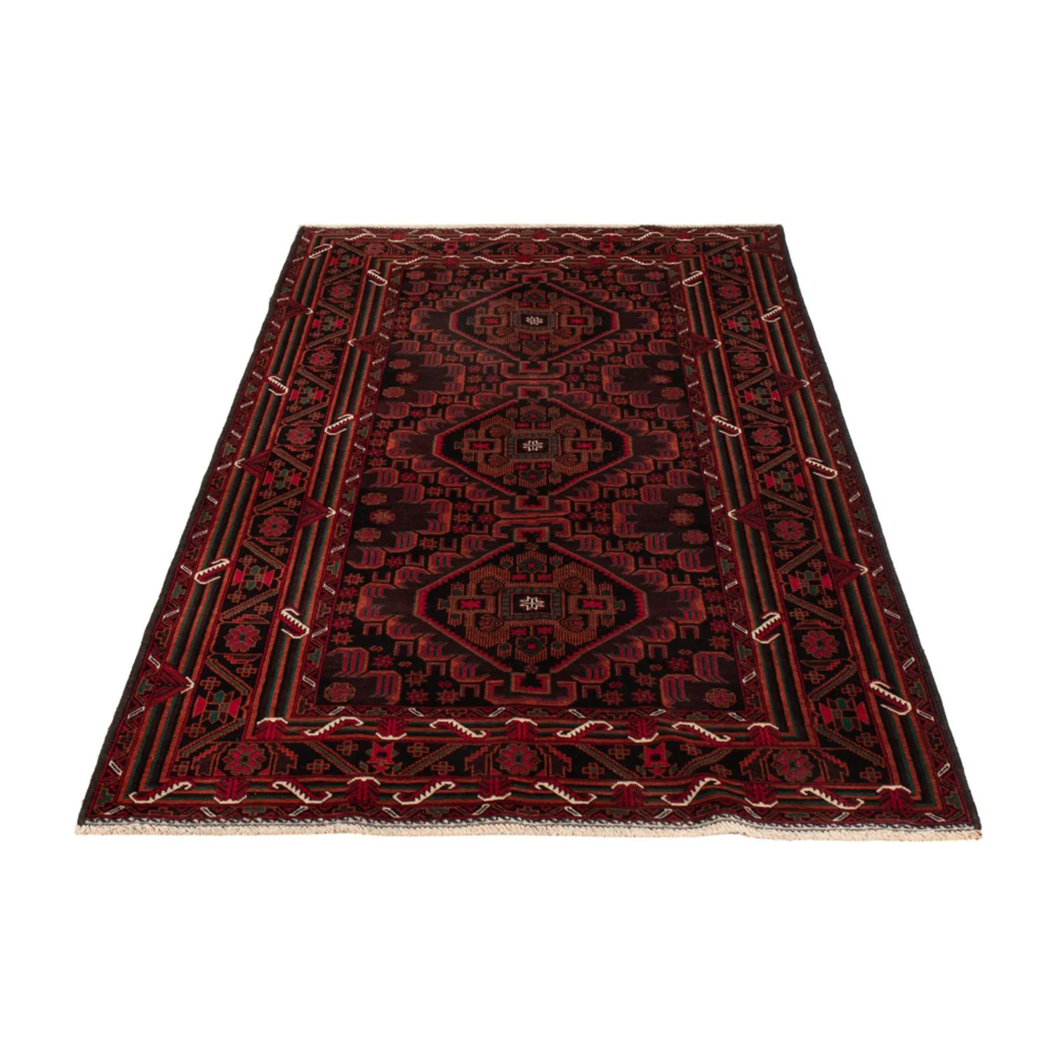Belutsch Teppich - 206 x 117 cm - dunkelrot - Image 5