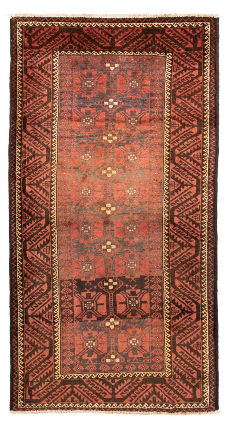 Belutsch Teppich 225 x 123 cm - hellrot