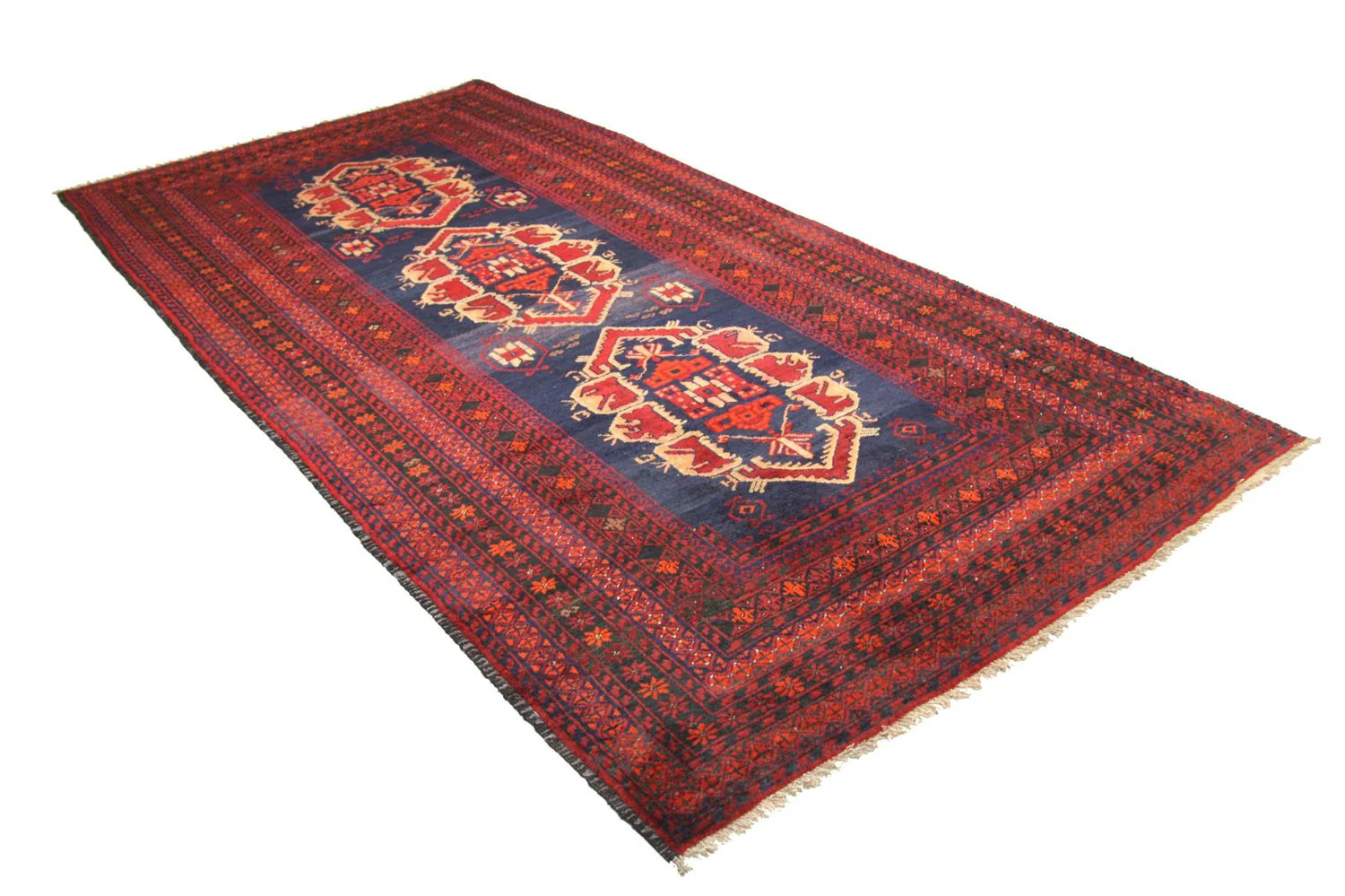 Belutsch Teppich 294 x 142 cm - blau - Image 3