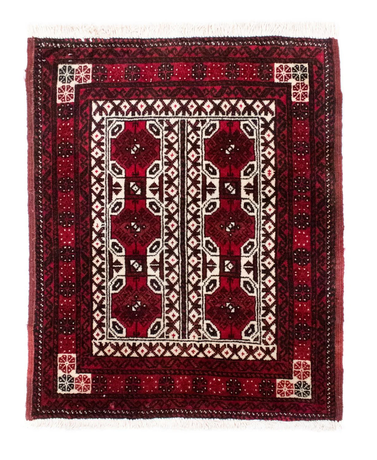 Belutsch Teppich 78 x 63 cm - rot