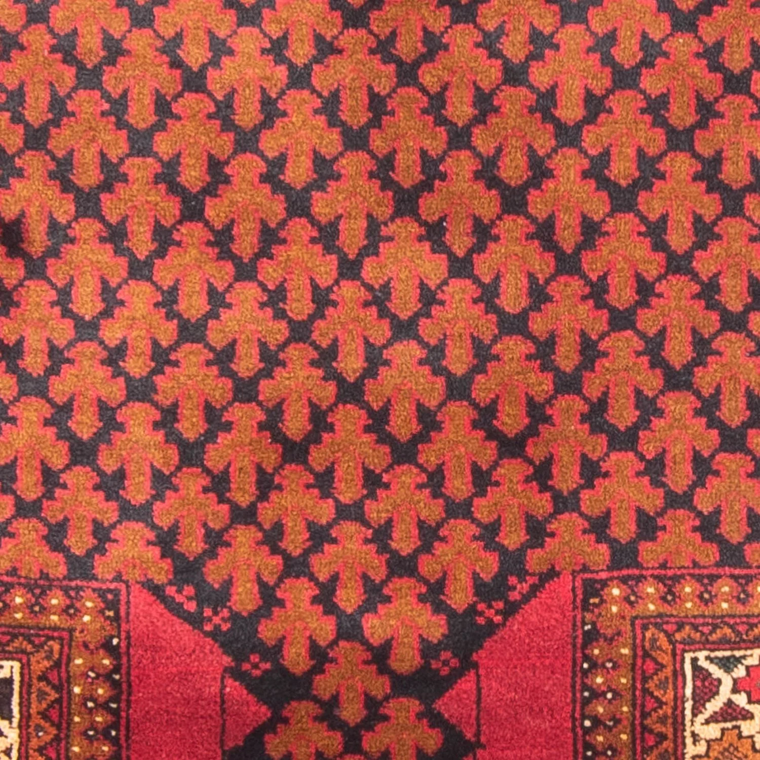 Belutsch Teppich - Gebetsteppich - 131 x 96 cm - rot - Image 2